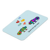 愛おもしろいイグアナ漫画 マグネット (左側)