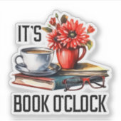 愛おもしろい人の本読を読む シール (正面)