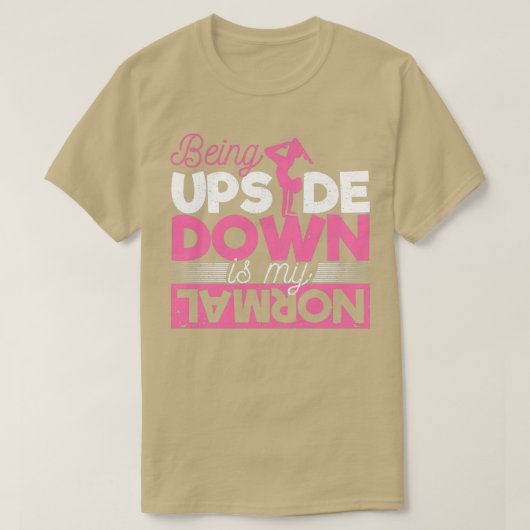 愛おもしろい体操の恋人が逆さまであること Tシャツ (デザイン正面)