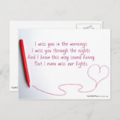 愛おもしろい恋しく思と戦いの歌 ポストカード (正面/裏面)