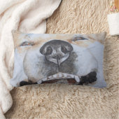 愛おもしろい犬の秋田写真 ランバークッション (ブランケット)