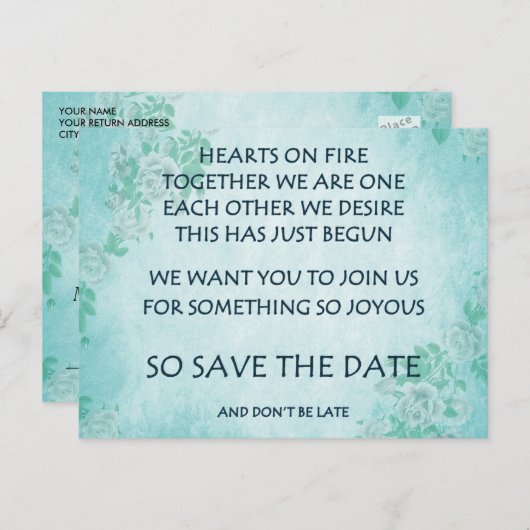 愛おもしろい詩はがき詩を保存 案内ポストカード (正面/裏面)