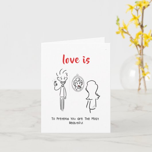 愛おもしろい カード (黄色い花)