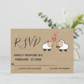 愛おもしろいRSPVかわいい漫画の羊 招待状 (スタンド正面)