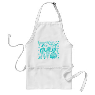 愛およびより多くのボール- Pyrex Butterprintのターコイズ スタンダードエプロン