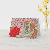 愛およびキス カード (黄色い花)