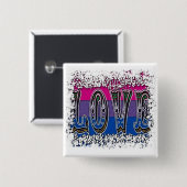 愛およびプライドのBiのプライドボタン 缶バッジ (正面&裏面)