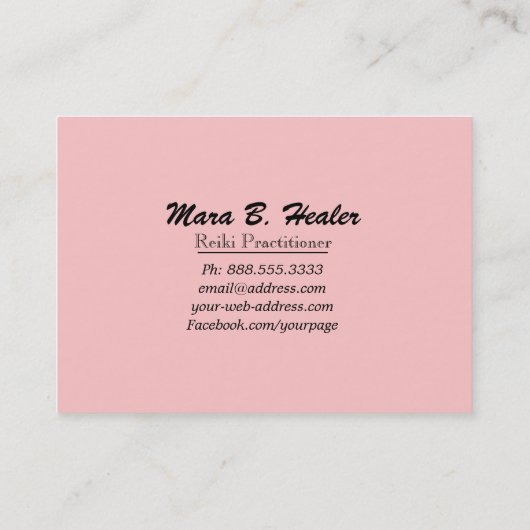 愛およびライトを放射する*~*エネルギー治療手 名刺 (裏面)