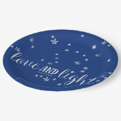 愛およびライト休日の紙皿 ペーパープレート (アングル)