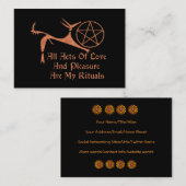 愛および喜びの行為 名刺 (正面/裏面)