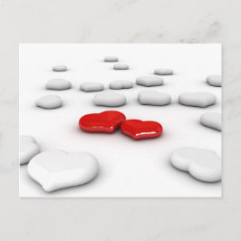 愛および多くのハート ポストカード