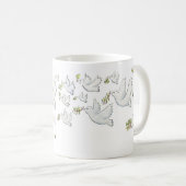 愛および平和のコップ コーヒーマグカップ (正面右)