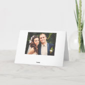 愛および感謝のシンプルな原稿の完全な裁ち切り写真 サンキューカード (裏面)