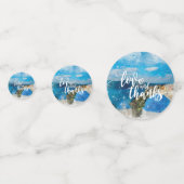 愛および感謝のSantoriniのテーブルの紙吹雪のパーティー コンフェッティ (裏面)