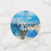 愛および感謝のSantoriniのテーブルの紙吹雪のパーティー コンフェッティ (スモール正面)