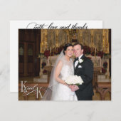 愛および感謝を使って サンキューカード (正面/裏面)