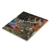 愛および未婚(キャンバスの油) タイル (側面)