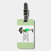 愛および結婚のユーモア ラゲッジタグ (正面縦)