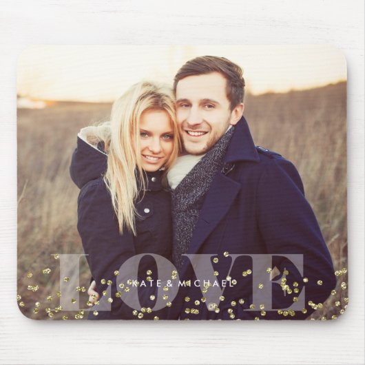 愛および輝きの写真 マウスパッド (正面)