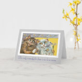 愛およびThoreauの引用文の猫 カード (黄色い花)