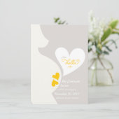 愛お母さんのおなかは妊娠の発表を結び付けます 案内状 (スタンド正面)