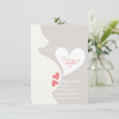 愛お母さんのおなかは妊娠の発表を結び付けます 案内状 (スタンド正面)