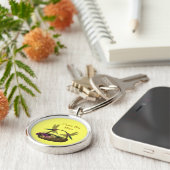 愛お母さんトンボ花かごキーチェーン キーホルダー (側面)