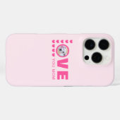 愛お母さん可愛い子犬フォトピンク Case-Mate iPhoneケース (裏面 (横))