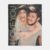 愛お気に入りのする人の写真 フリースブランケット (正面)