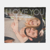 愛お気に入りのする人の写真 フリースブランケット (正面(横))