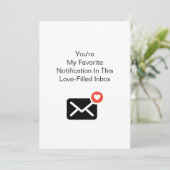 愛お気に入りのバレンタイン記念日の通知 シーズンカード (スタンド正面)