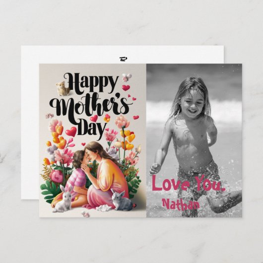 *~*愛お洒落する母の日の写真AP72 シーズンポストカード (正面/裏面)