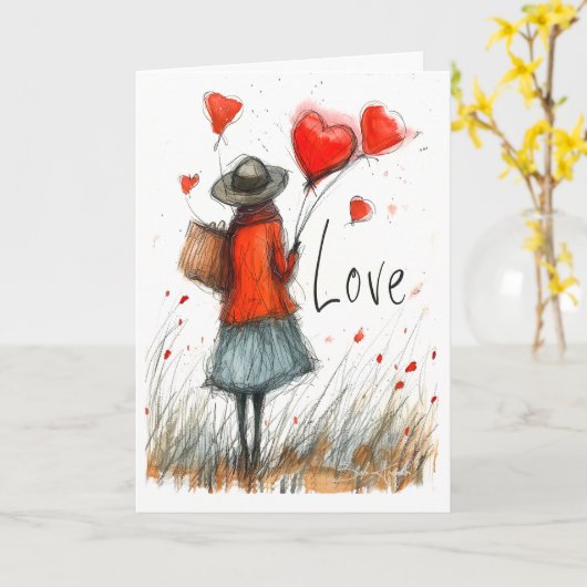 愛お洒落の旅 カード (黄色い花)