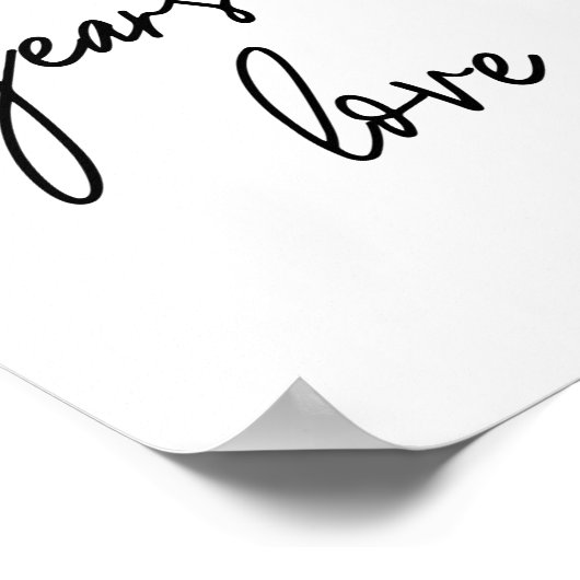 愛お洒落の書結婚跡 ポスター (角)