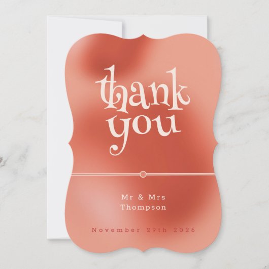 愛お洒落の泡：おとぎ話結婚の サンキューカード (正面)