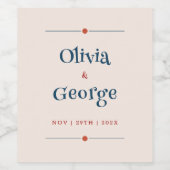 愛お洒落の泡：おとぎ話結婚の ワインラベル (シングルラベル)