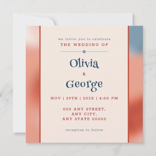 愛お洒落の泡：おとぎ話結婚の 招待状 (正面)