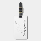 愛お洒落は旅の黒白 ラゲッジタグ (正面縦)