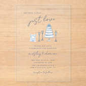 愛お洒落ファンシーの言葉は結婚ない アクリル招待状 (正面)