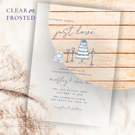 愛お洒落ファンシーの言葉は結婚ない アクリル招待状