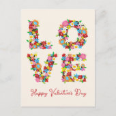 愛お洒落春の花カラフルありがとう ポストカード (正面)