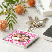 愛お洒落鳥の結婚フォトキーチェーン キーホルダー (側面)