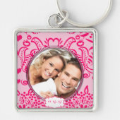 愛お洒落鳥の結婚フォトキーチェーン キーホルダー (正面)