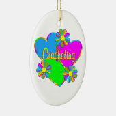 愛かぎ針で編むこと セラミックオーナメント (右)