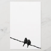 愛かすずめの組B&Wの写真 便箋 (正面)