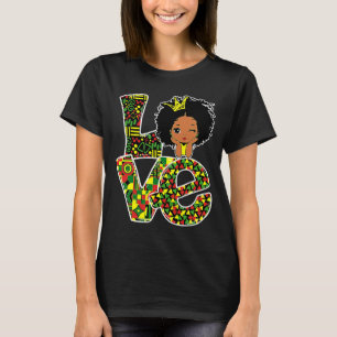 愛かわいいアフリカの幼児の女の子ブラックヒストリーモン Tシャツ