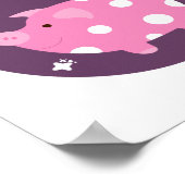 愛かわいい得かわいいピンク豚 ポスター (角)