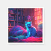 愛かわいい猫 スタンダードカクテルナプキン (正面)