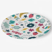 愛かわいい目のデザイン ペーパープレート (アングル)