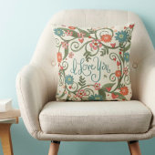 愛かわいらしするピンクのフローラ クッション